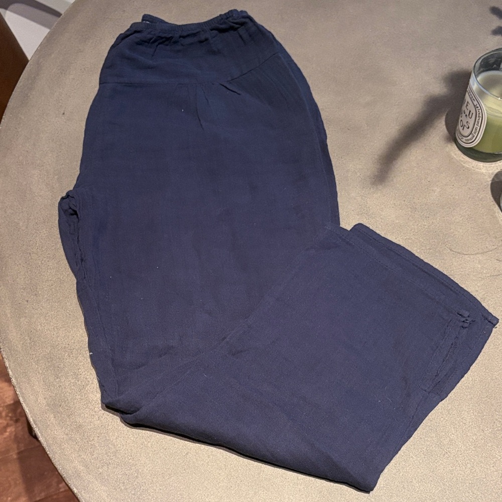 STARK X Wide leg capri pants gauze material